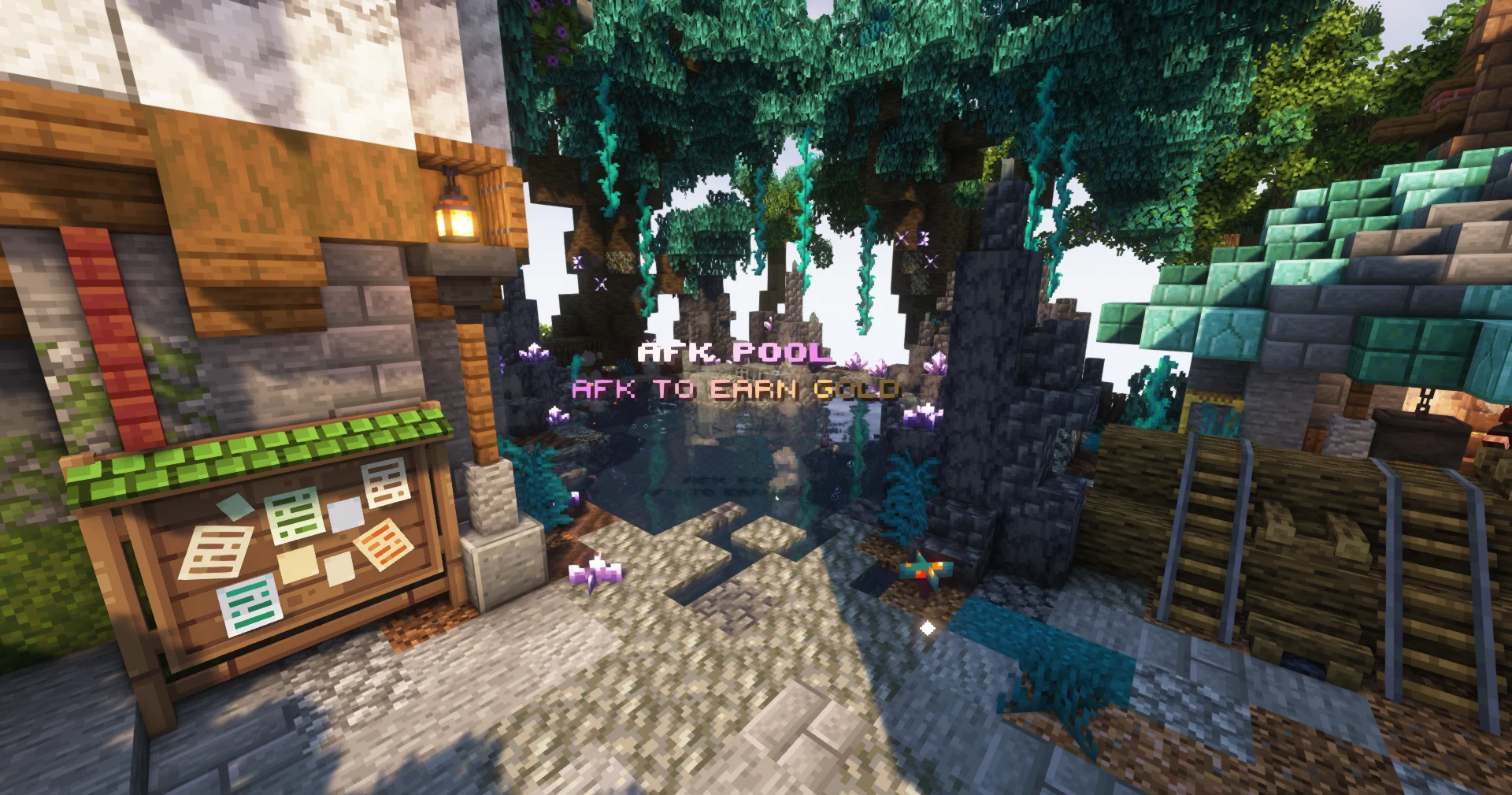 The AFK Pool at spawn
