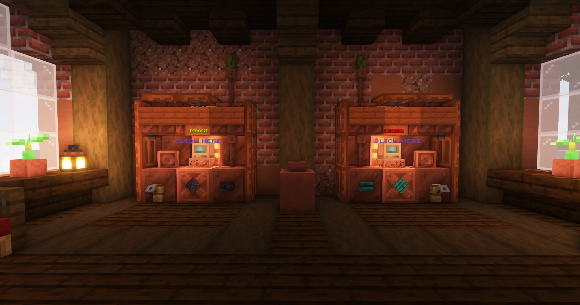 The bank terminals