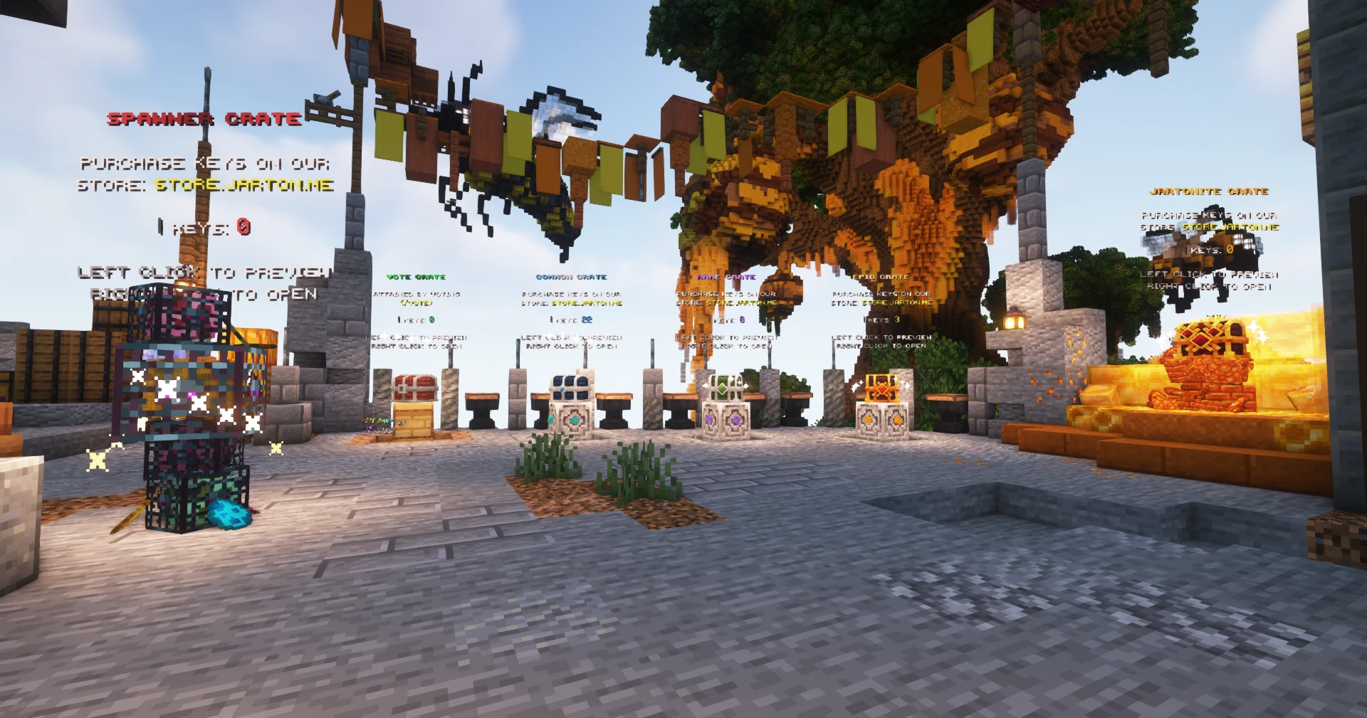 The crate area