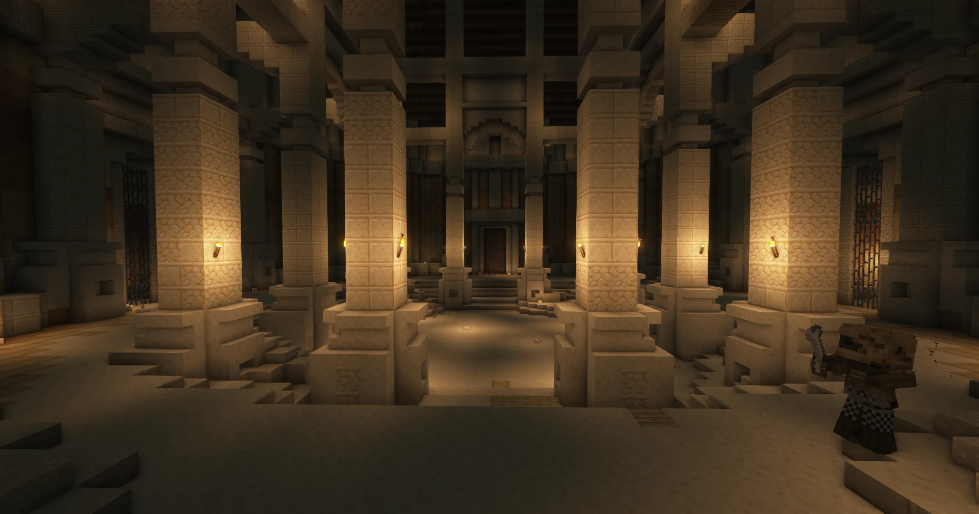 Inside the pyramid