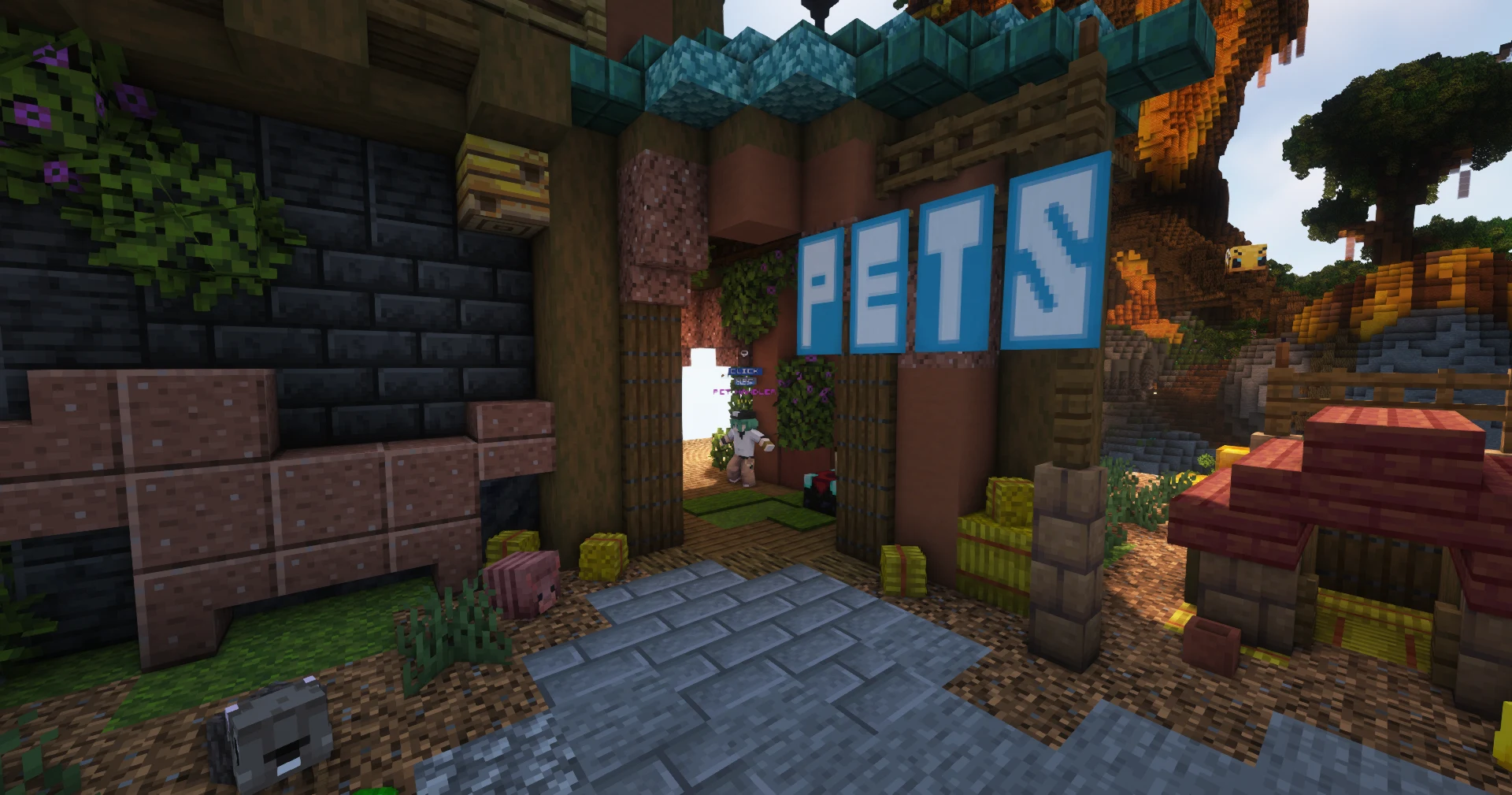 The pets area
