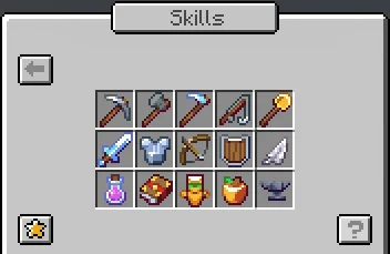 The skills menu